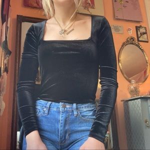 Black Velvet Long sleeved shirt